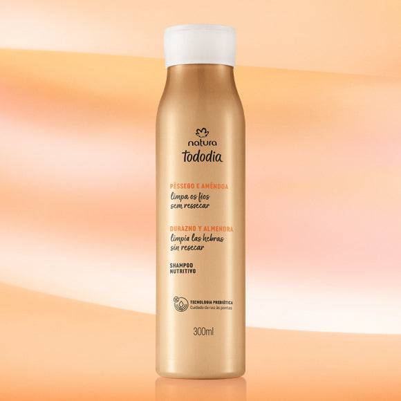 Shampoo Nutritivo Tododia Pêssego e Amêndoa 300 ml - BeautysBrasil